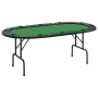 Mesa de póquer plegable para 10 jugadores verde 207x106x76 cm de vidaXL, Mesas de juego y de póquer - Ref: Foro24-80402, Prec...