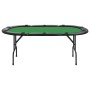 Mesa de póquer plegable para 10 jugadores verde 207x106x76 cm de vidaXL, Mesas de juego y de póquer - Ref: Foro24-80402, Prec...