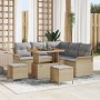Conjunto de sofá de jardín 8 pcs Beige ratán sintético en Sofás de exterior | Comprar online en Foru.es