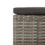 Reposapiés de jardín con cojín ratán sintético gris de vidaXL, Conjuntos de jardín - Ref: Foro24-362695, Precio: 82,98 €, Des...