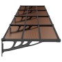 Marquesina de puerta policarbonato negro 396x90 cm de vidaXL, Toldos - Ref: Foro24-153703, Precio: 127,20 €, Descuento: %