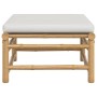 Reposapiés de jardín bambú con cojín gris claro de vidaXL, Sofás modulares de exterior - Ref: Foro24-362280, Precio: 90,18 €,...