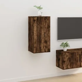 Mueble para TV de pared roble ahumado 40x34,5x80 cm de vidaXL, Muebles TV - Ref: Foro24-816677, Precio: 37,76 €, Descuento: %