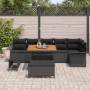 Conjunto de sofás de jardín 9 pcs Negro ratán sintético en Sofás de exterior | Comprar online en Foru.es