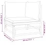 Set de muebles de jardín 6 piezas bambú con cojines gris taupé de vidaXL, Conjuntos de jardín - Ref: Foro24-3155135, Precio: ...