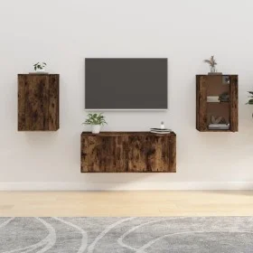 Muebles para TV de pared 2 uds roble ahumado 40x34,5x60 cm de vidaXL, Muebles TV - Ref: Foro24-816667, Precio: 61,01 €, Descu...