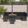 Conjunto de sofás de jardín 9 pcs Negro ratán sintético en Sofás de exterior | Comprar online en Foru.es