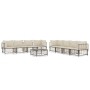 Juego de muebles de jardín 9 pzas y cojines ratán PE antracita de vidaXL, Sofás de exterior - Ref: Foro24-3186708, Precio: 78...