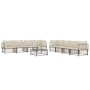 Juego de muebles de jardín 9 pzas y cojines ratán PE antracita de vidaXL, Sofás de exterior - Ref: Foro24-3186708, Precio: 78...