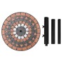 Base de sombrilla redonda color terracota y blanco 12 kg de vidaXL, Bases para sombrillas - Ref: Foro24-362225, Precio: 77,72...