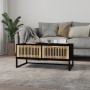 Mesa de centro hierro y madera contrachapada negro 80x40x35 cm de vidaXL, Mesas de centro - Ref: Foro24-352101, Precio: 105,6...