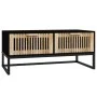 Mesa de centro hierro y madera contrachapada negro 80x40x35 cm de vidaXL, Mesas de centro - Ref: Foro24-352101, Precio: 98,39...