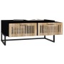 Mesa de centro hierro y madera contrachapada negro 80x40x35 cm de vidaXL, Mesas de centro - Ref: Foro24-352101, Precio: 105,6...