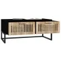 Mesa de centro hierro y madera contrachapada negro 80x40x35 cm de vidaXL, Mesas de centro - Ref: Foro24-352101, Precio: 98,39...