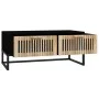 Mesa de centro hierro y madera contrachapada negro 80x40x35 cm de vidaXL, Mesas de centro - Ref: Foro24-352101, Precio: 98,39...