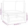 Set de muebles de jardín 8 piezas bambú y cojines gris claro de vidaXL, Conjuntos de jardín - Ref: Foro24-3155095, Precio: 78...