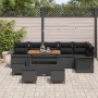 Conjunto de sofás de jardín 10 pcs Negro ratán sintético en Sofás de exterior | Comprar online en Foru.es
