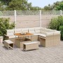 Conjunto de sofás de jardín 12 pcs Beige ratán sintético en Sofás de exterior | Comprar online en Foru.es