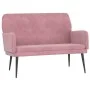 Banco de terciopelo rosa 108x79x79 cm de vidaXL, Bancos - Ref: Foro24-351417, Precio: 138,04 €, Descuento: %