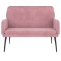 Banco de terciopelo rosa 108x79x79 cm de vidaXL, Bancos - Ref: Foro24-351417, Precio: 138,04 €, Descuento: %