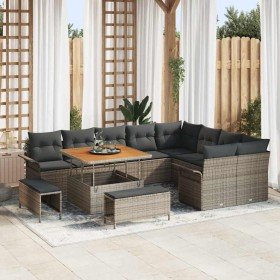Conjunto de sofás de jardín 12 pcs Gris ratán sintético en Sofás de exterior | Comprar online en Foru.es