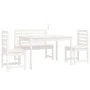 Juego de comedor de jardín 4 piezas madera maciza pino blanco de vidaXL, Conjuntos de jardín - Ref: Foro24-3154696, Precio: 3...