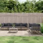 Juego de muebles de jardín 8 pzas y cojines ratán PE antracita de vidaXL, Sofás de exterior - Ref: Foro24-3186707, Precio: 66...
