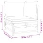 Set de muebles de jardín 7 piezas bambú con cojines verde de vidaXL, Conjuntos de jardín - Ref: Foro24-3155166, Precio: 560,8...