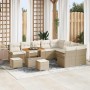 Conjunto de sofás de jardín 12 pcs Beige ratán sintético en Sofás de exterior | Comprar online en Foru.es