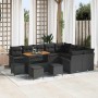 Conjunto de sofás de jardín 13 pcs Negro ratán sintético en Sofás de exterior | Comprar online en Foru.es