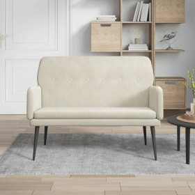 Banco de terciopelo crema 108x79x79 cm de vidaXL, Bancos - Ref: Foro24-351422, Precio: 131,60 €, Descuento: %