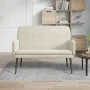 Banco de terciopelo crema 108x79x79 cm de vidaXL, Bancos - Ref: Foro24-351422, Precio: 127,16 €, Descuento: %