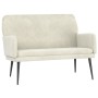 Banco de terciopelo crema 108x79x79 cm de vidaXL, Bancos - Ref: Foro24-351422, Precio: 131,60 €, Descuento: %