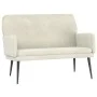 Banco de terciopelo crema 108x79x79 cm de vidaXL, Bancos - Ref: Foro24-351422, Precio: 127,16 €, Descuento: %