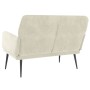 Banco de terciopelo crema 108x79x79 cm de vidaXL, Bancos - Ref: Foro24-351422, Precio: 131,60 €, Descuento: %