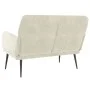 Banco de terciopelo crema 108x79x79 cm de vidaXL, Bancos - Ref: Foro24-351422, Precio: 127,16 €, Descuento: %