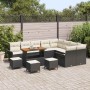 Conjunto de sofás de jardín 13 pcs Negro ratán sintético en Sofás de exterior | Comprar online en Foru.es