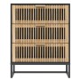 Aparador de madera contrachapada negro 60x30x75 cm de vidaXL, Taquillas y armarios de almacenamiento - Ref: Foro24-352113, Pr...