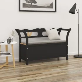 Solid black fir wood bench 107x45x75.5 cm by vidaXL, Benches for halls and storage - Ref: Foro24-351776, Price: 164,78 €, Dis...