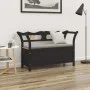 Solid black fir wood bench 107x45x75.5 cm by vidaXL, Benches for halls and storage - Ref: Foro24-351776, Price: 164,78 €, Dis...