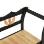 Solid black fir wood bench 107x45x75.5 cm by vidaXL, Benches for halls and storage - Ref: Foro24-351776, Price: 164,78 €, Dis...