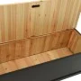 Solid black fir wood bench 107x45x75.5 cm by vidaXL, Benches for halls and storage - Ref: Foro24-351776, Price: 164,78 €, Dis...