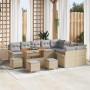 Conjunto de sofás de jardín 13 pcs Beige ratán sintético en Sofás de exterior | Comprar online en Foru.es
