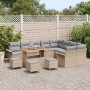 Conjunto de sofás de jardín 13 pcs Beige ratán sintético en Sofás de exterior | Comprar online en Foru.es