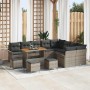 Conjunto de sofás de jardín 13 pcs Gris ratán sintético en Sofás de exterior | Comprar online en Foru.es