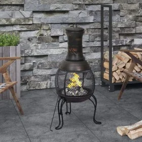 Estufa de jardín con atizador acero 39x39x90 cm de vidaXL, Chimeneas - Ref: Foro24-363342, Precio: 79,11 €, Descuento: %