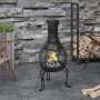 Estufa de jardín con atizador acero 39x39x90 cm de vidaXL, Chimeneas - Ref: Foro24-363342, Precio: 79,11 €, Descuento: %