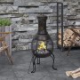 Estufa de jardín con atizador acero 39x39x90 cm de vidaXL, Chimeneas - Ref: Foro24-363342, Precio: 92,11 €, Descuento: %