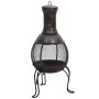 Estufa de jardín con atizador acero 39x39x90 cm de vidaXL, Chimeneas - Ref: Foro24-363342, Precio: 92,11 €, Descuento: %