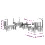 Juego de muebles de jardín 5 pzas y cojines ratán PE antracita de vidaXL, Sofás de exterior - Ref: Foro24-3186711, Precio: 37...